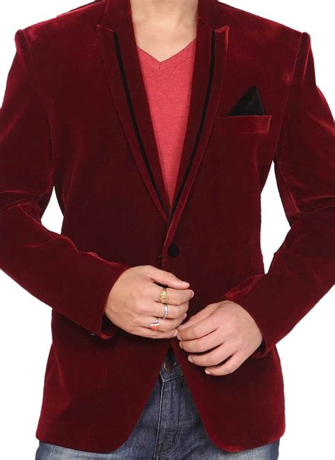 Shop Maroon Velvet Blazer Online At Best Price Cbazaar