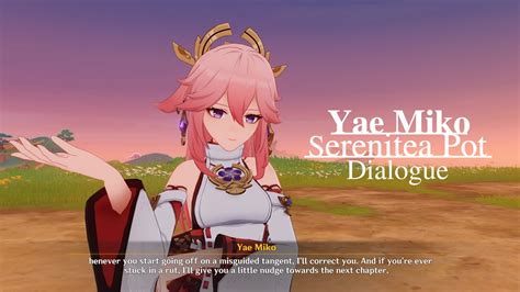 Yae Miko Serenitea Pot Dialogue Japanese Voice Line Jp Genshin