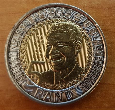 South Africa 2018 R5 Nelson Mandela 100th Birthday Anniversary UNC 5