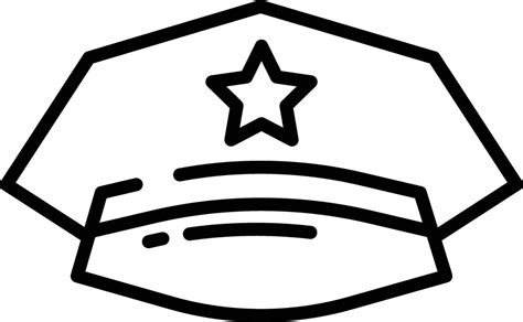 Police Hat Outline Illustration 45284018 Vector Art At Vecteezy