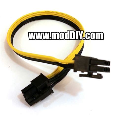 6 Pin To 6 Pin Psu Modular Pcie Cable Blackyellow Ribbon Wire