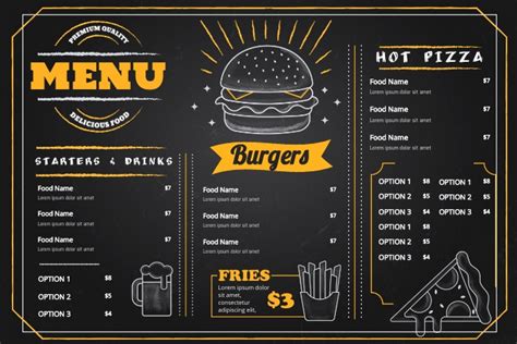 Fast Food Menu Template Postermywall