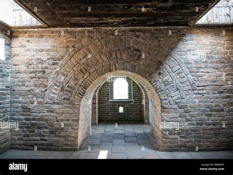 Mutianyu, China - Interior of the Great Wall of China. The wall ...