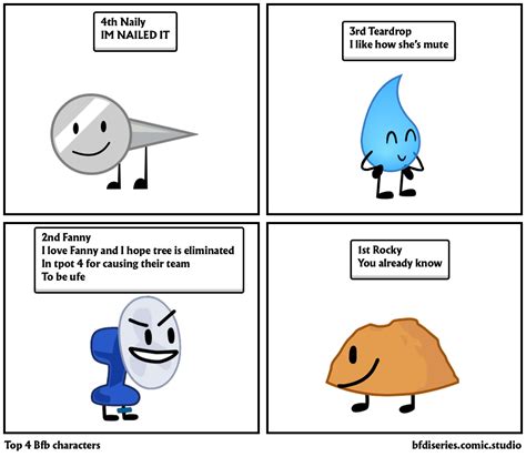 Top 4 Bfb Characters Comic Studio