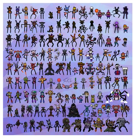 150 Fnaf Characters by Skkull on Newgrounds