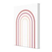 Pink Mauve Minimalist Rainbow Wall Art Canvas Zazzle