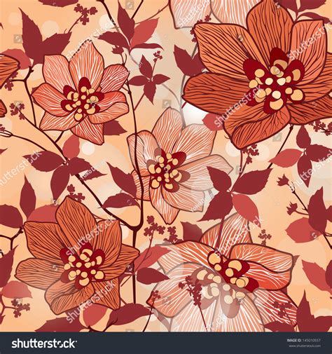 Flowers Seamless Background Floral Seamless Texture Stock Vector