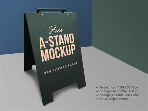 Free Outdoor Advertising A Stand Mockup Psd