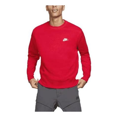 Nike Sportswear Club Fleece Crewneck University Red White Bv2662 657