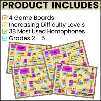 Homophone Games 4 Versions by Two Boys and a Dad Productions | TpT