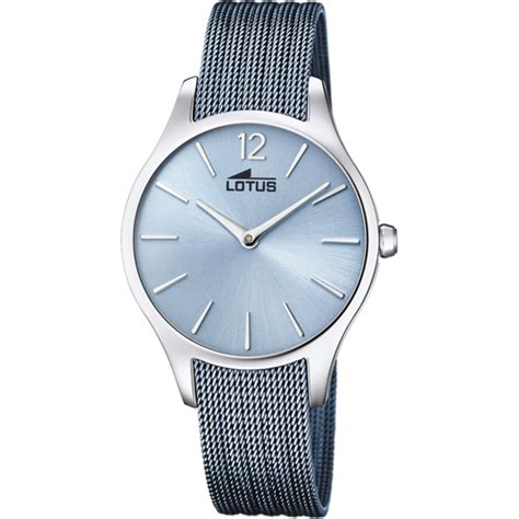 Reloj De Mujer Lotus Bliss Con Esfera Azul