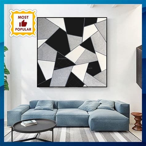 Modern Abstract Geometric Art Glitter Acrylic Painting On Etsy