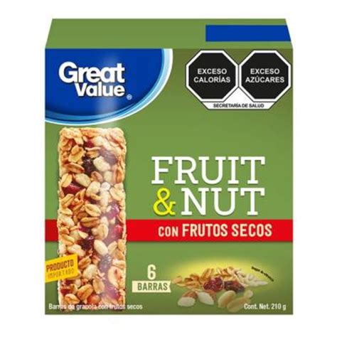 Barras Great Value De Granola Con Frutos Secos 210 G Walmart