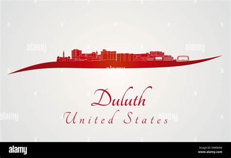 Duluth skyline in red Stock Photo - Alamy