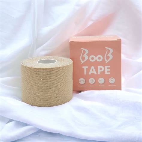 Boob Tape Plak BH Fashion Tape Crème Nipple Covers 5M x 5CM