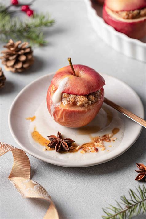 Veganer Bratapfel Mit Vanilleso E Ohne Marzipan Und Ohne Rosinen