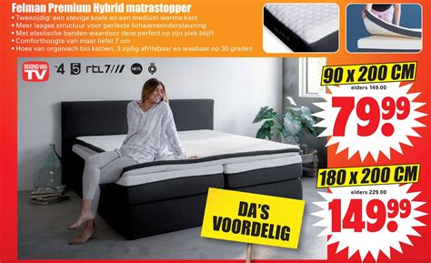 Felman Premium Hybrid Matrastopper X Cm Aanbieding Bij Dirk