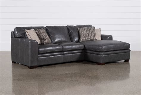 Charcoal Gray Leather Sectional Sofa With Chaise Lounge | Cabinets Matttroy