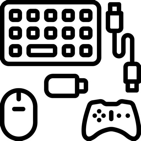 black  icon  peripherals  vector art  vecteezy