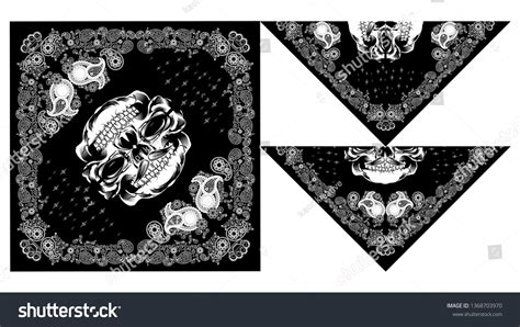 Bandanas Bandana Skull Design Paisley Vector Stock Vector Royalty Free 1368703970 Shutterstock