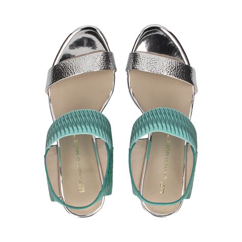 UNITED NUDE Sandalias con tacón de Mujer RAIKO MULTI TURQUESA