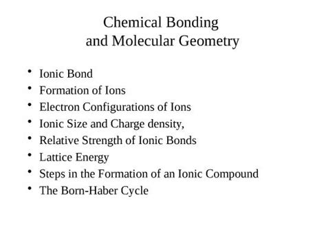 Chemical Bonding Ppt 72233 Chapter 7 Chemical Bonding Molecular