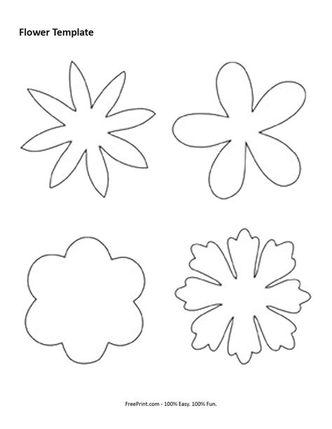 Felt Flower Patterns Printable