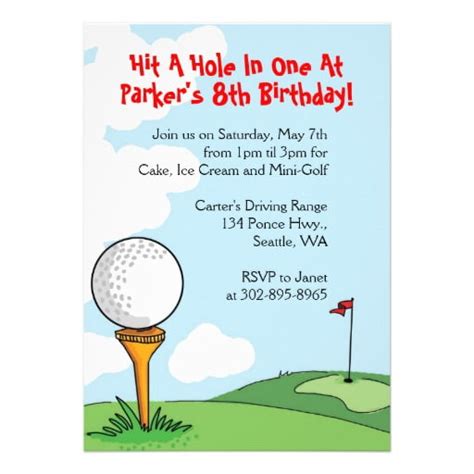 FREE Printable Mini Golf Birthday Party Invitations | FREE Invitation ...