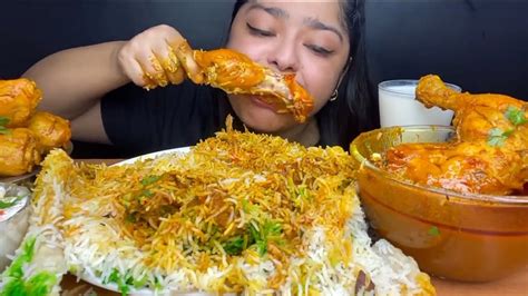 Mukbang Chicken Parda Briyani Spicy Red Chicken Curry Chicken Drum