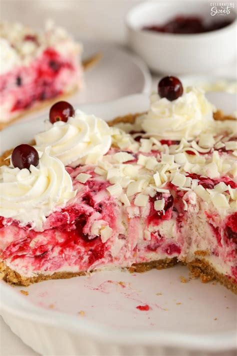 White Chocolate Cranberry Cheesecake Celebrating Sweets