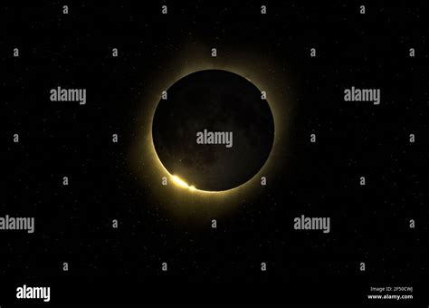 The Moon Covers The Sun In A Beautiful Solar Eclipse Total Solar