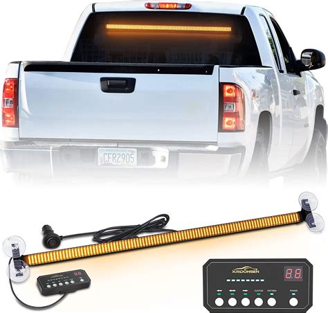 Xridonsen Inch Traffic Advisor Amber Light Bar Led Rear Window