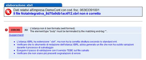 Bilancio Xbrl Errori Di Validazione Pi Frequenti Integrato Gb