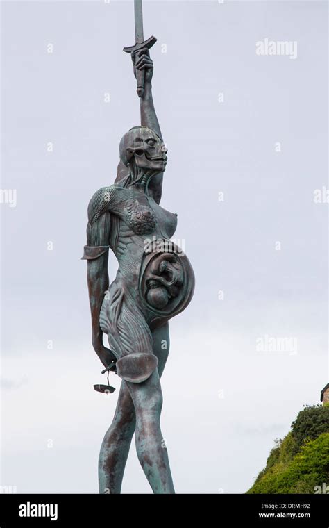 Damien Hirst Verity statue Ilfracombe Stock Photo - Alamy