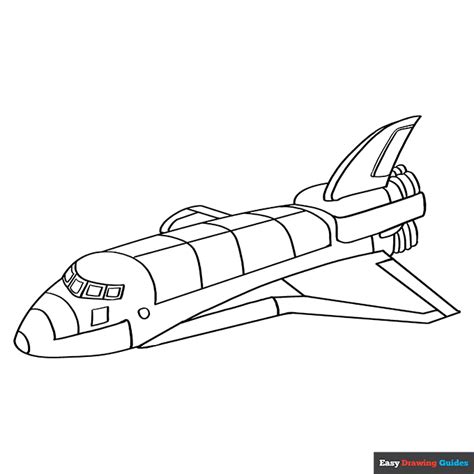 Space Shuttle Coloring Page | Easy Drawing Guides