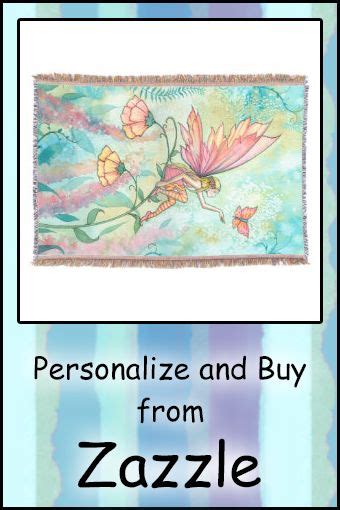 Whimsical Flower Fairy Fantasy Art Throw Blanket Zazzle