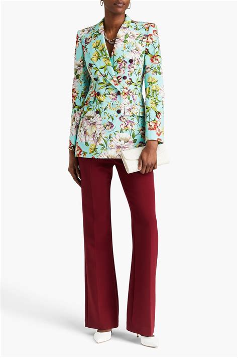 DOLCE GABBANA Floral Print Stretch Cotton Twill Blazer THE OUTNET