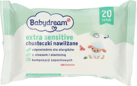 BABYDREAM Extra Sensitive chusteczki nawilżane z Aloesem i