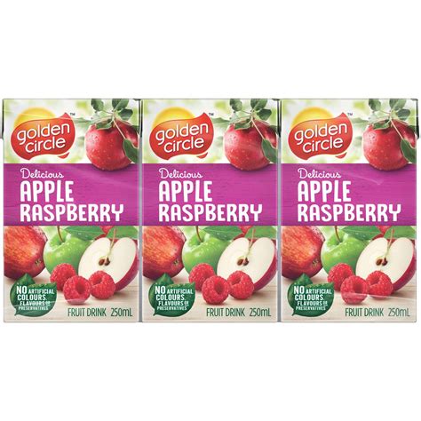 Golden Circle Apple Raspberry Poppers Lunch Box Fruit Drink Multipack