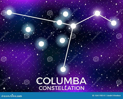 Constelaci N Del Columba Cielo Nocturno Estrellado Racimo De Estrellas