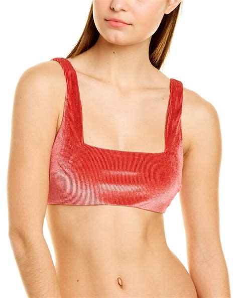 Buy Onia Amber Bikini Top Red At Off Editorialist