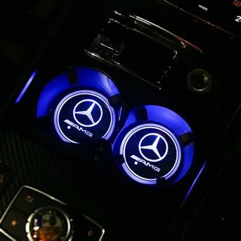 Porte Gobelet Mercedes AMG Logo LED CarLEDLogo