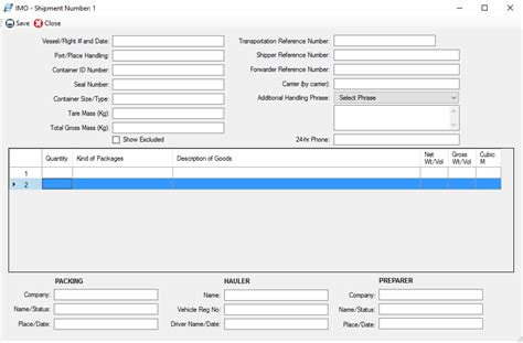 Creating The Imo Dangerous Goods Form