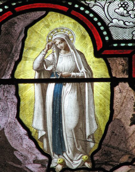 Detail Of Our Lady Of Lourdes Praying The Rosary Bernadett Flickr