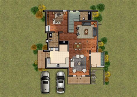 Aishwarya Binani - Architecture plan render in Photoshop.