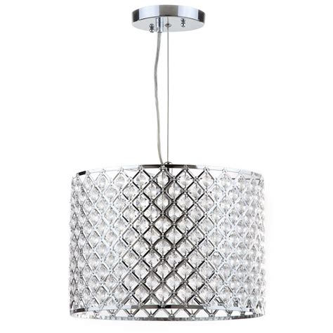 Safavieh Silva Chromeclear Moderncontemporary Cylinder Pendant Light