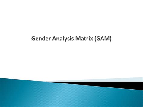 Solution Gender Analysis Matrix Ppt Studypool