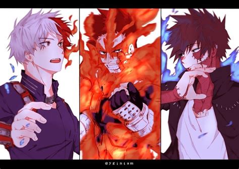 Todoroki Shouto Enji Dabi Endeavor Boku No Hero Academia Bnha Mha