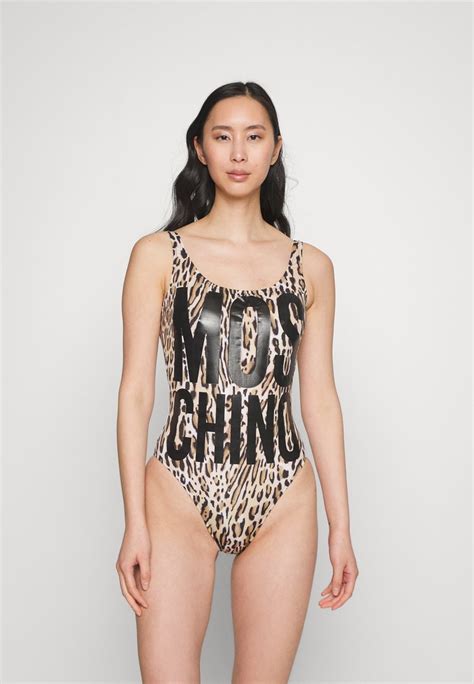 Moschino Swim Olimpionic Swimsuit Badeanzug Beige Zalando Ch