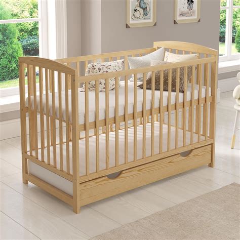 Love For Sleep JACOB Wooden Baby Cot Bed 120x60cm Free Deluxe Aloe Vera